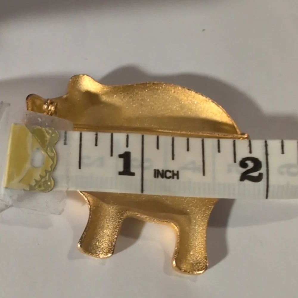 vintage Gold‎ Tone Pig Brooch
